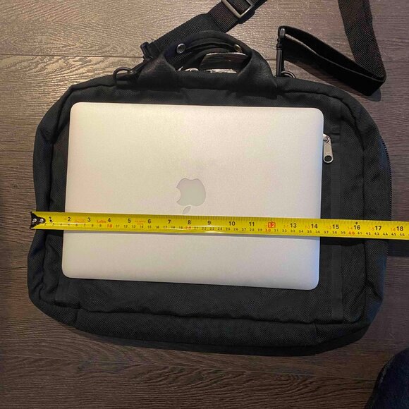 vintage Brentley / Brenthaven black laptop briefcase crossbody shoulder bag - Picture 14 of 16